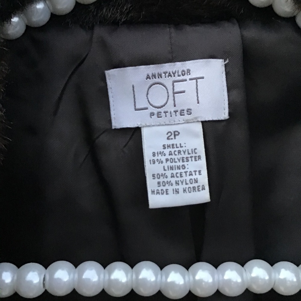 FAUX MINK DARK BROWN BEAUTIFUL ANN TAYLOR - Picture 13 of 15